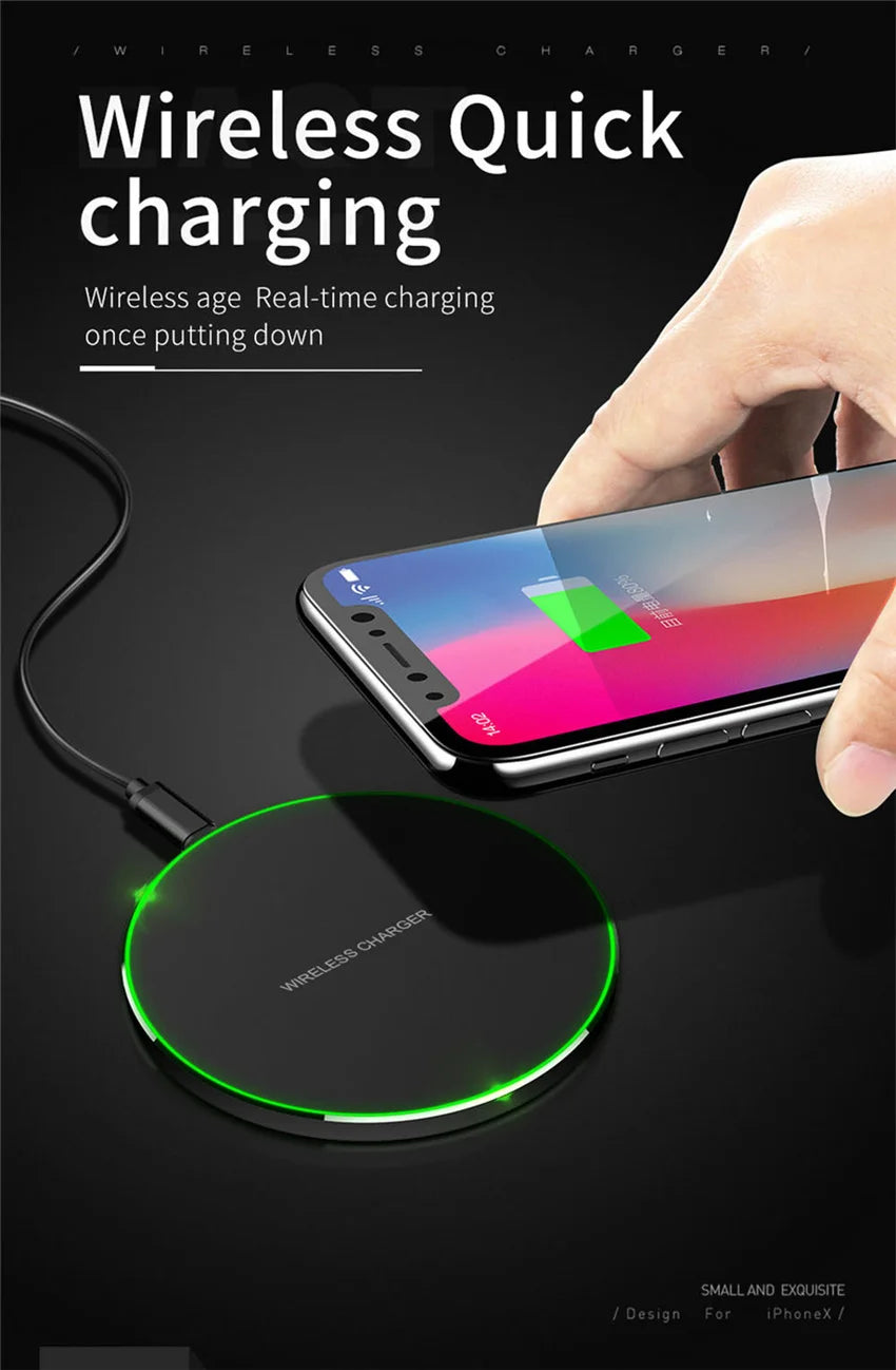 60W Fast Wireless Charging Pad — Universal, Slim & Case-Friendly