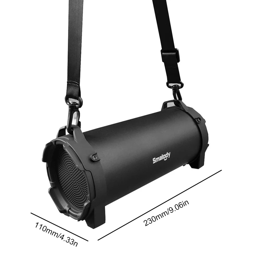 Portable Bluetooth Boombox Speaker — 8W, FM Radio, AUX & TF Card, 5-Hour Playtime