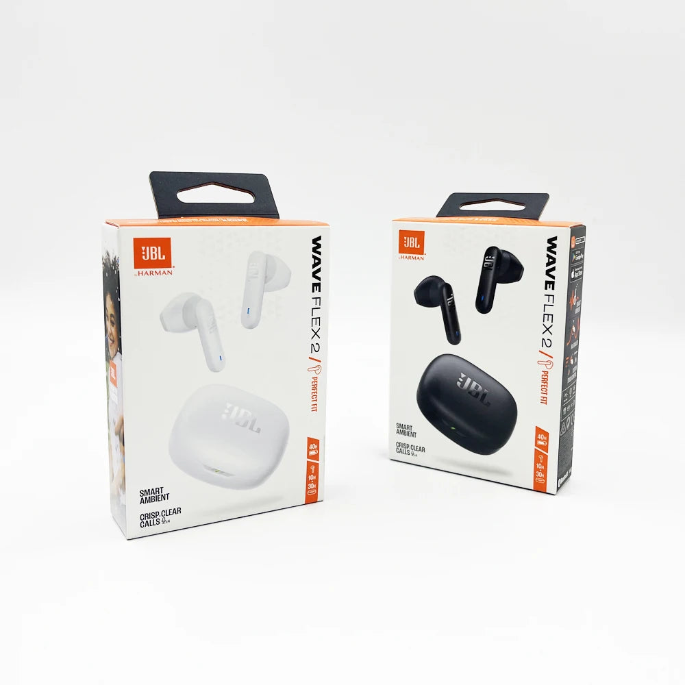JBL Wave Flex 2 True Wireless Earbuds – Semi In-Ear, Bluetooth 5.3, Call Noise Cancelling