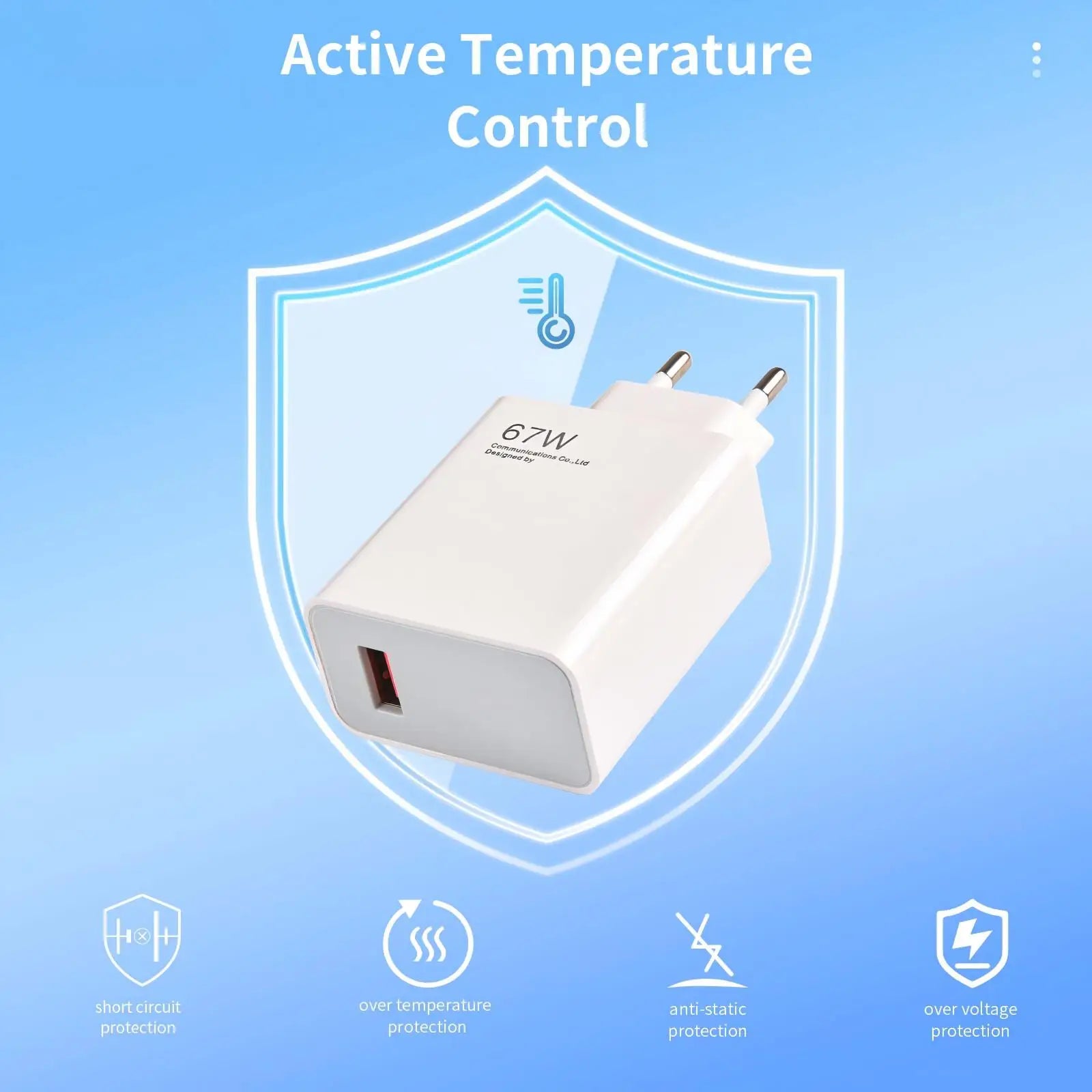 Universal USB-A Fast Travel Charger — 15W Quick Charge, US & EU Plugs