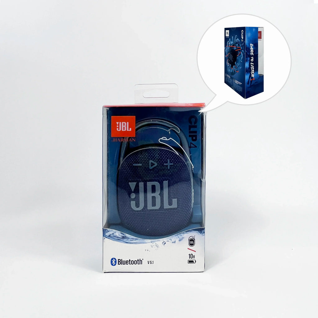 JBL Clip 4 Mini Bluetooth Speaker – IP67 Waterproof, Carabiner Clip, 10H Playtime