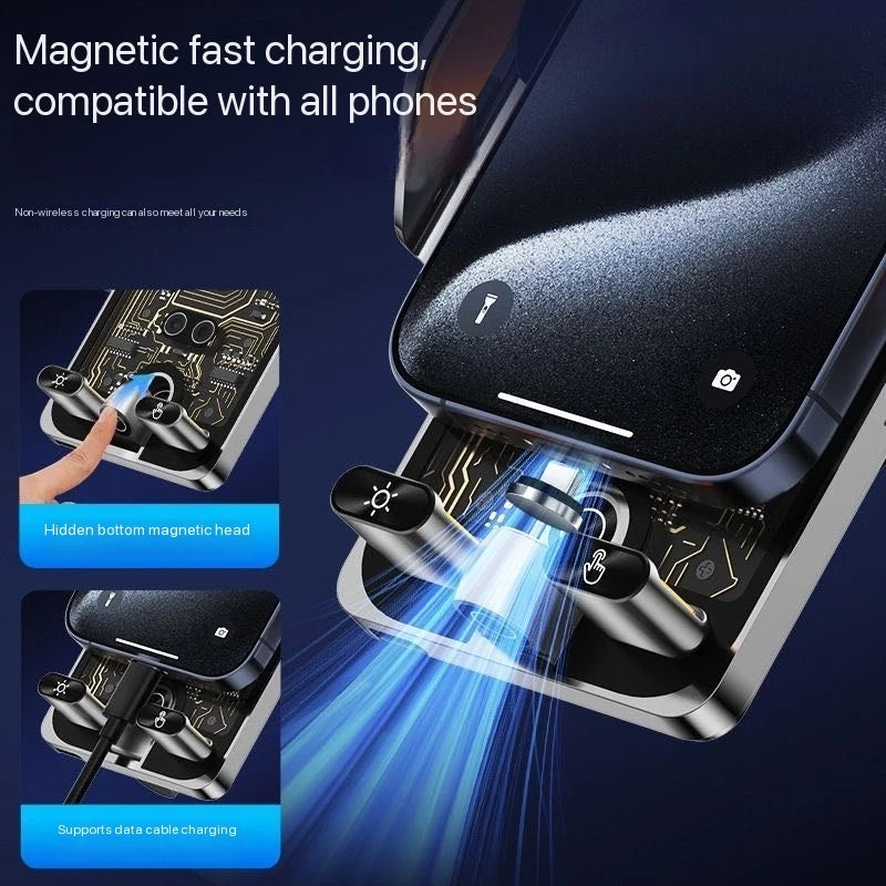 66W Smart Wireless Car Charger & Auto-Clamping Phone Holder