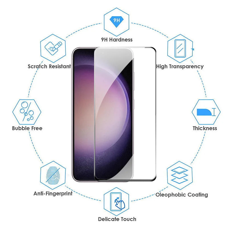 Samsung Galaxy Screen Protector – 9H Tempered Glass, Anti-Scratch, S20 to S26 Series
