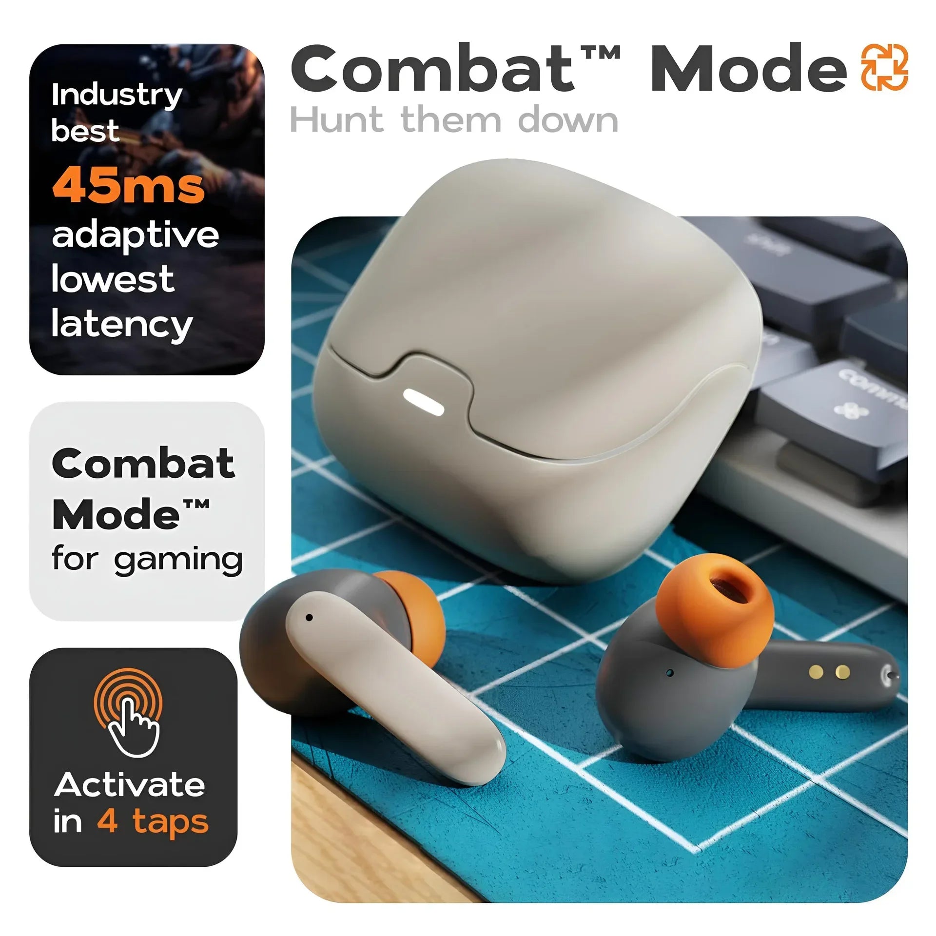 Bluetooth 5.4 TWS Earphones – Ultra-Low Latency, ENC Dual Mic, 40H Battery