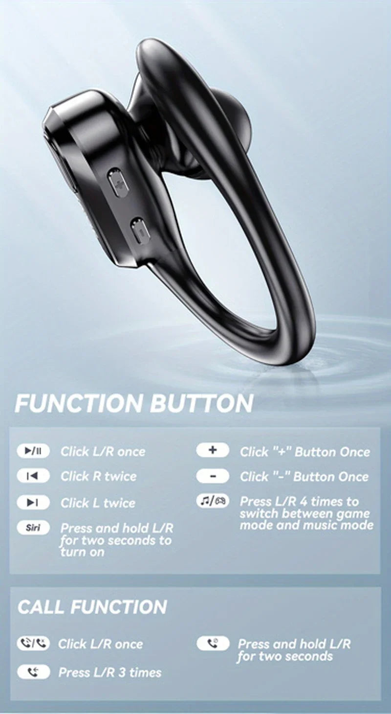 Lenovo XT80 Bluetooth 5.3 Sport Earphones – TWS Earhook, ANC, LED Display, Waterproof