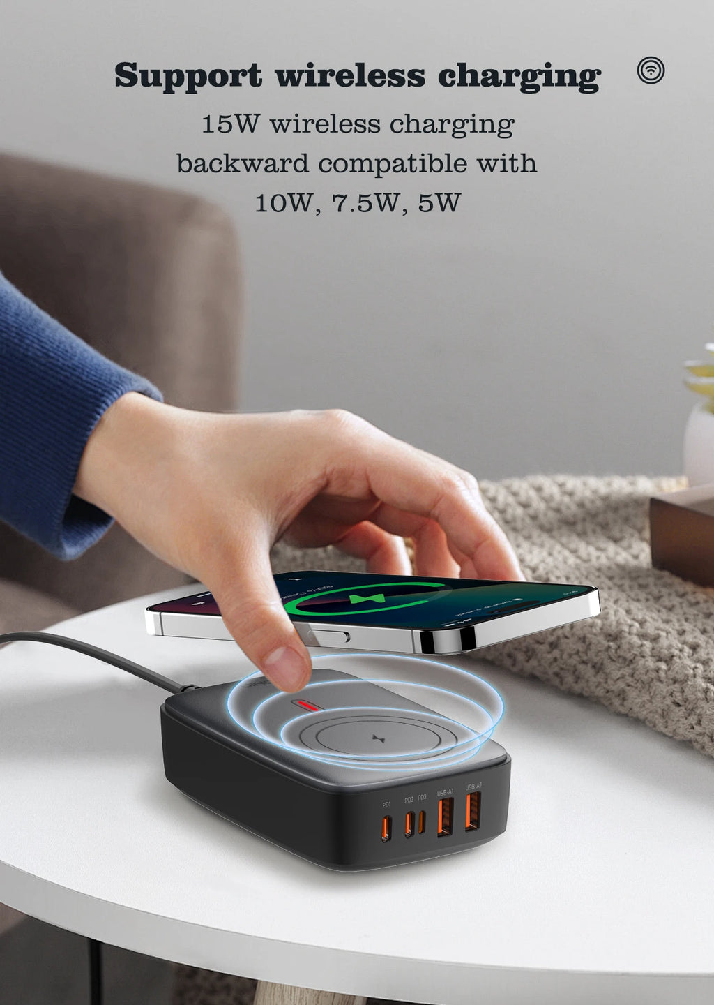 LDNIO 65W GaN 4-Port Fast Charger | USB-C & USB-A | US, UK & EU Plug