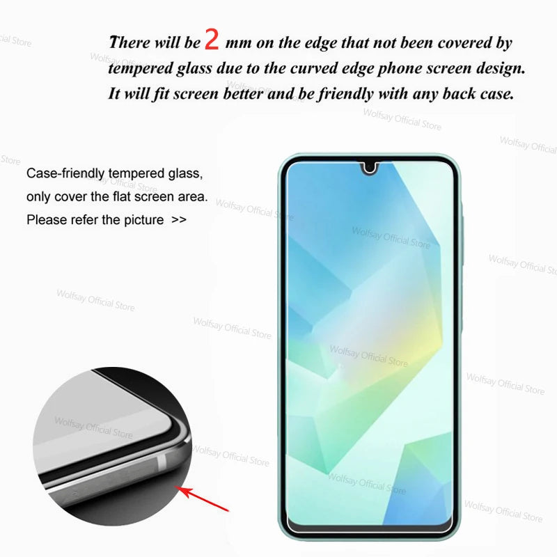 Samsung Galaxy A16 5G Screen Protector – 9H Tempered Glass, HD Clarity, 2 or 4 Pack