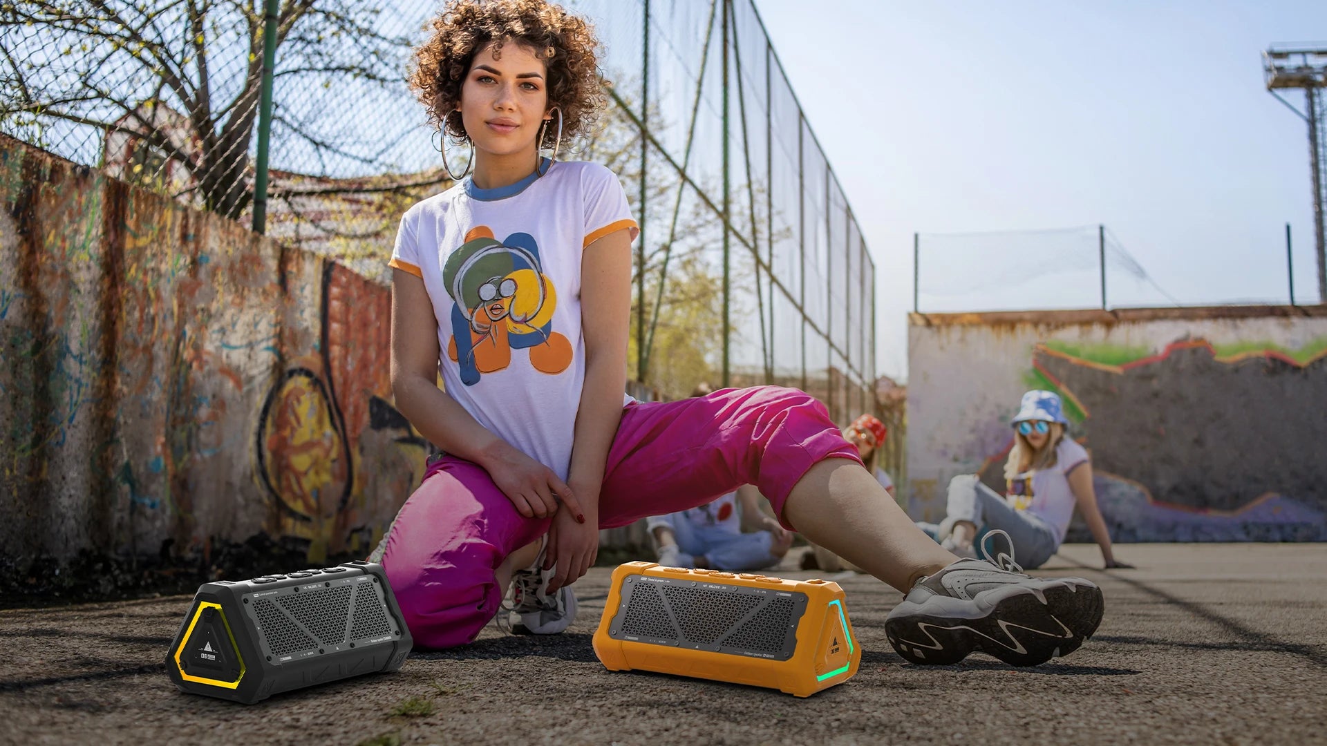 40W Outdoor Bluetooth Speaker – IPX7 Waterproof, RGB Lights, TWS, Micro SD, 12H Playtime