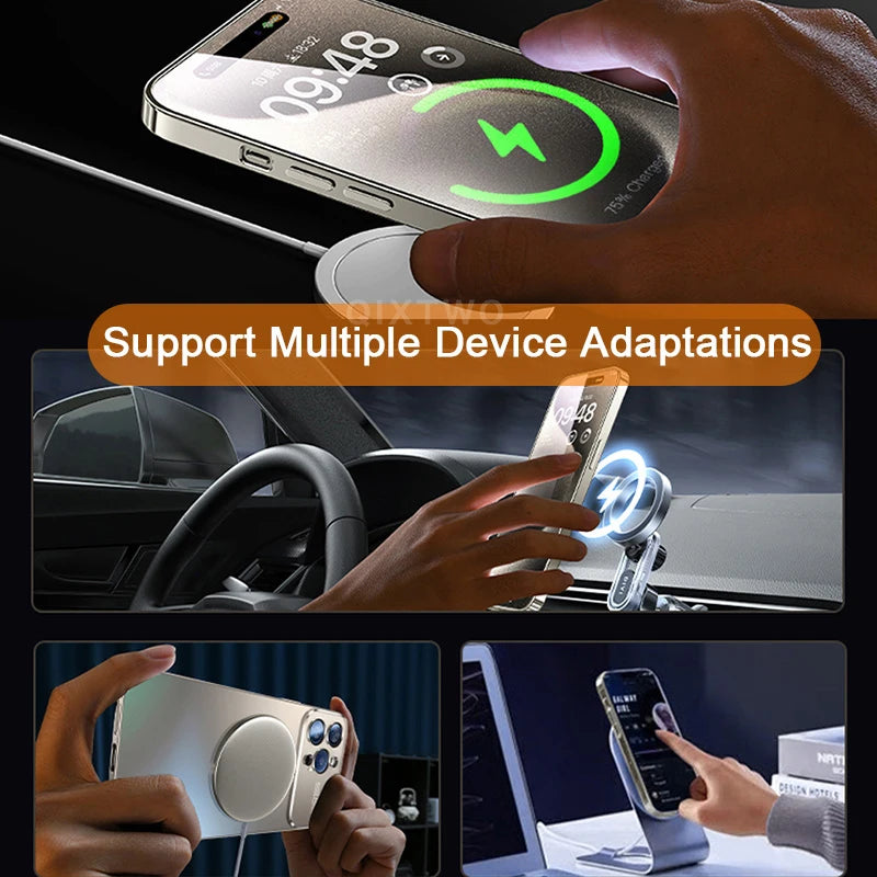 Luxury MagSafe Glass Camera iPhone Case | Magnetic Wireless Charging Cover