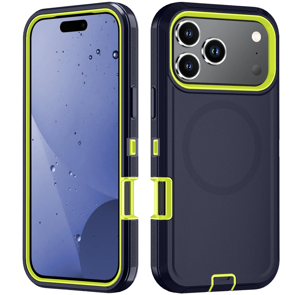 MagSafe Armor Shockproof Case — iPhone 11 to 17 Series (Air, Plus, Pro, Pro Max)