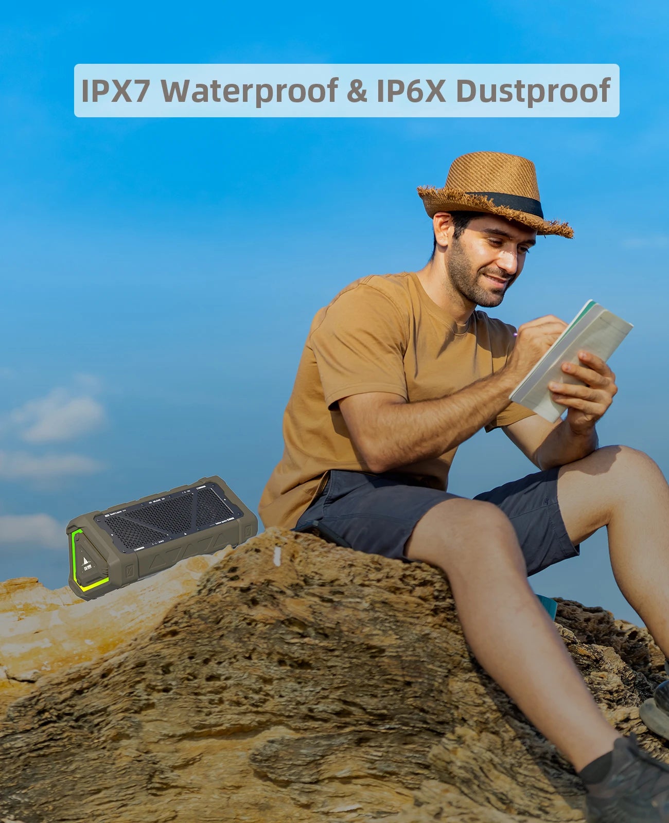 40W Outdoor Bluetooth Speaker – IPX7 Waterproof, RGB Lights, TWS, Micro SD, 12H Playtime