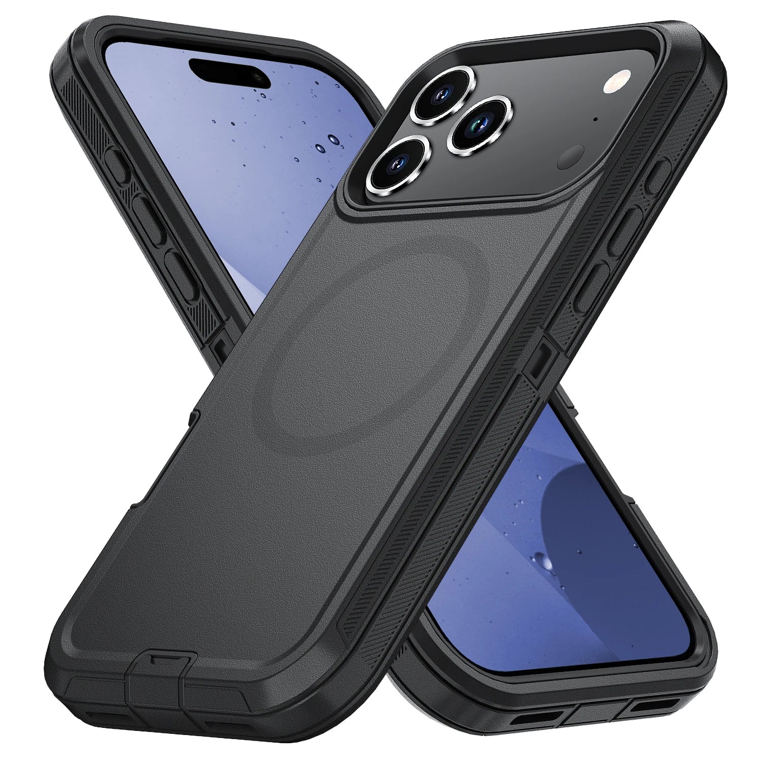 MagSafe Armor Shockproof Case — iPhone 11 to 17 Series (Air, Plus, Pro, Pro Max)