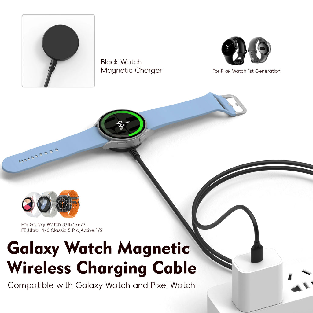Samsung Galaxy Watch Magnetic Wireless Charger — USB-A & USB-C