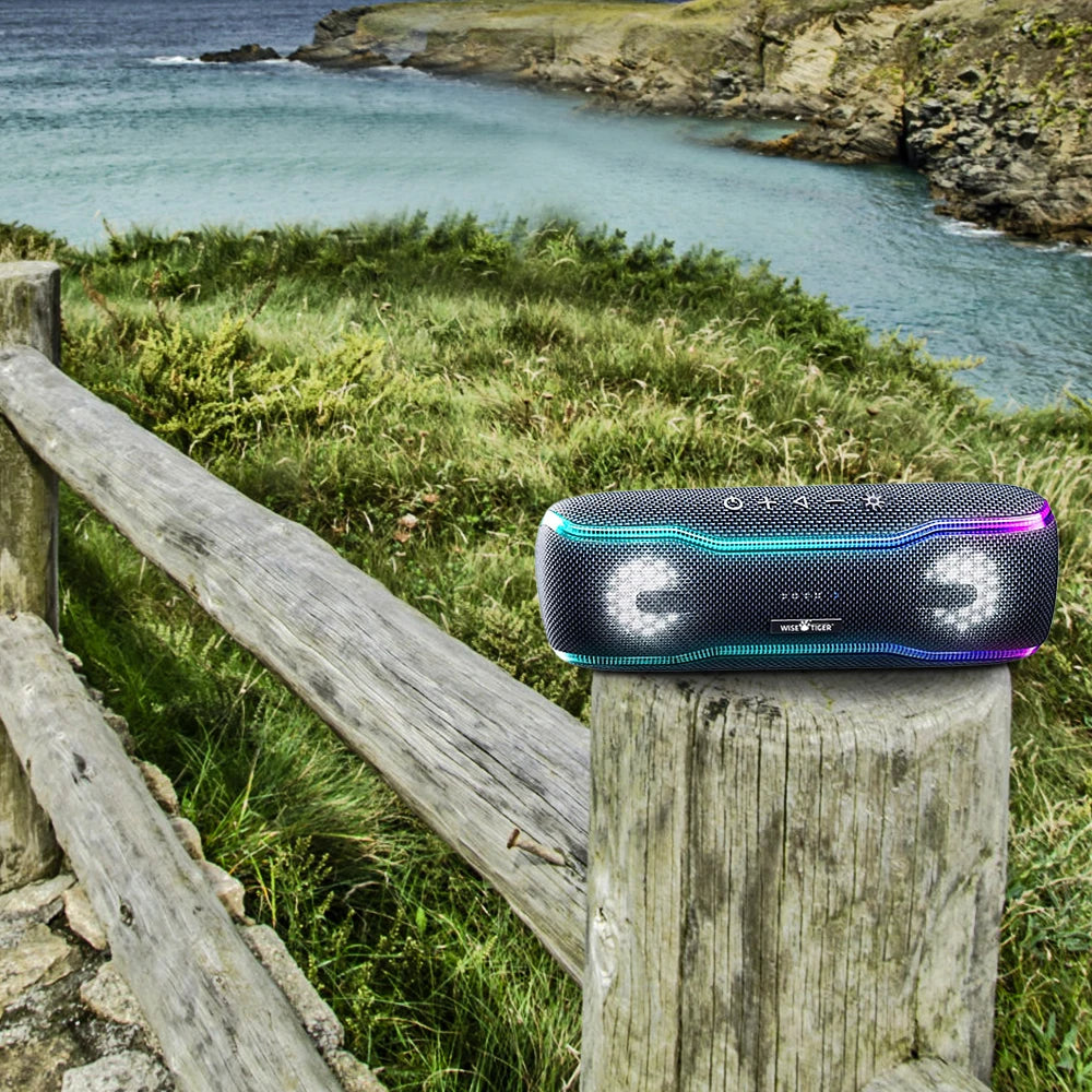 25W Portable Outdoor Bluetooth Speaker – IPX7 Waterproof, RGB Lights, 24H Playtime