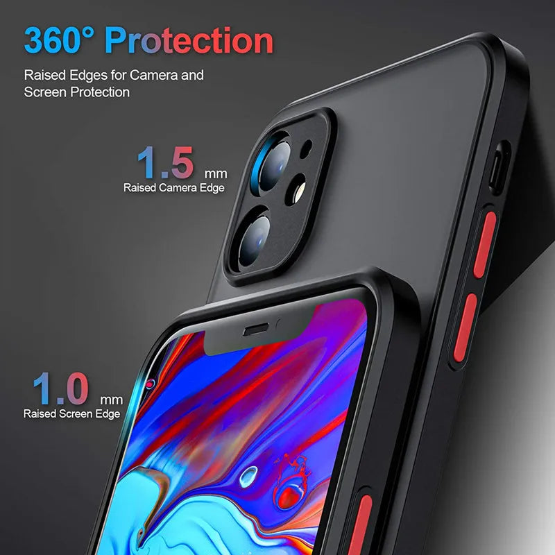 Armor Bumper Shockproof iPhone Case | Silicone & Hard Cover