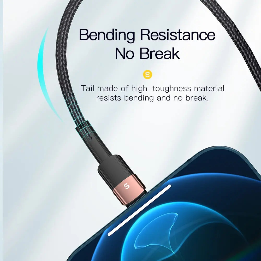 2.4A USB-A to Lightning Fast Charge Cable | Nylon Braided | iPhone & iPad