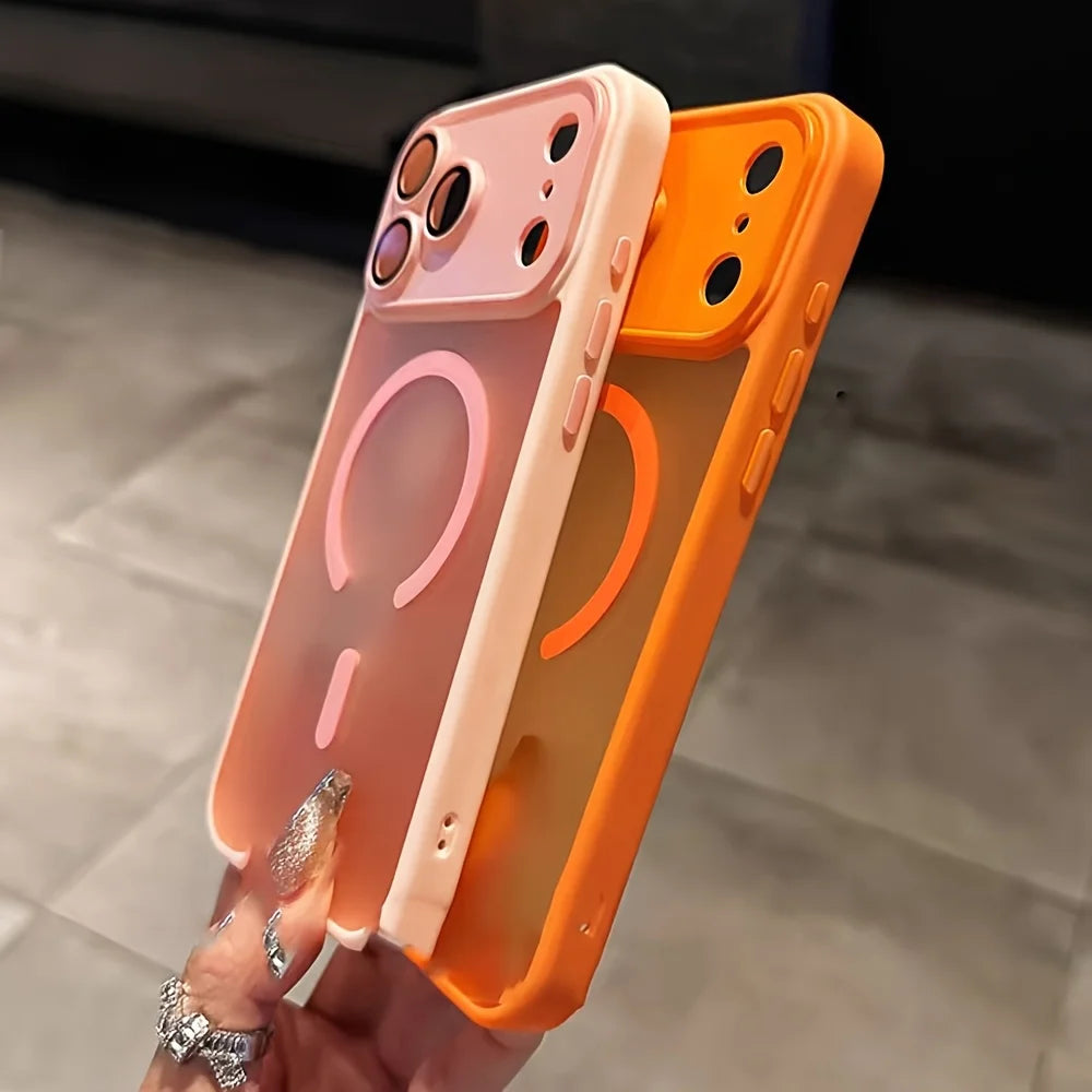 Matte Translucent MagSafe iPhone Case — Shockproof with Luxury Frosted Finish