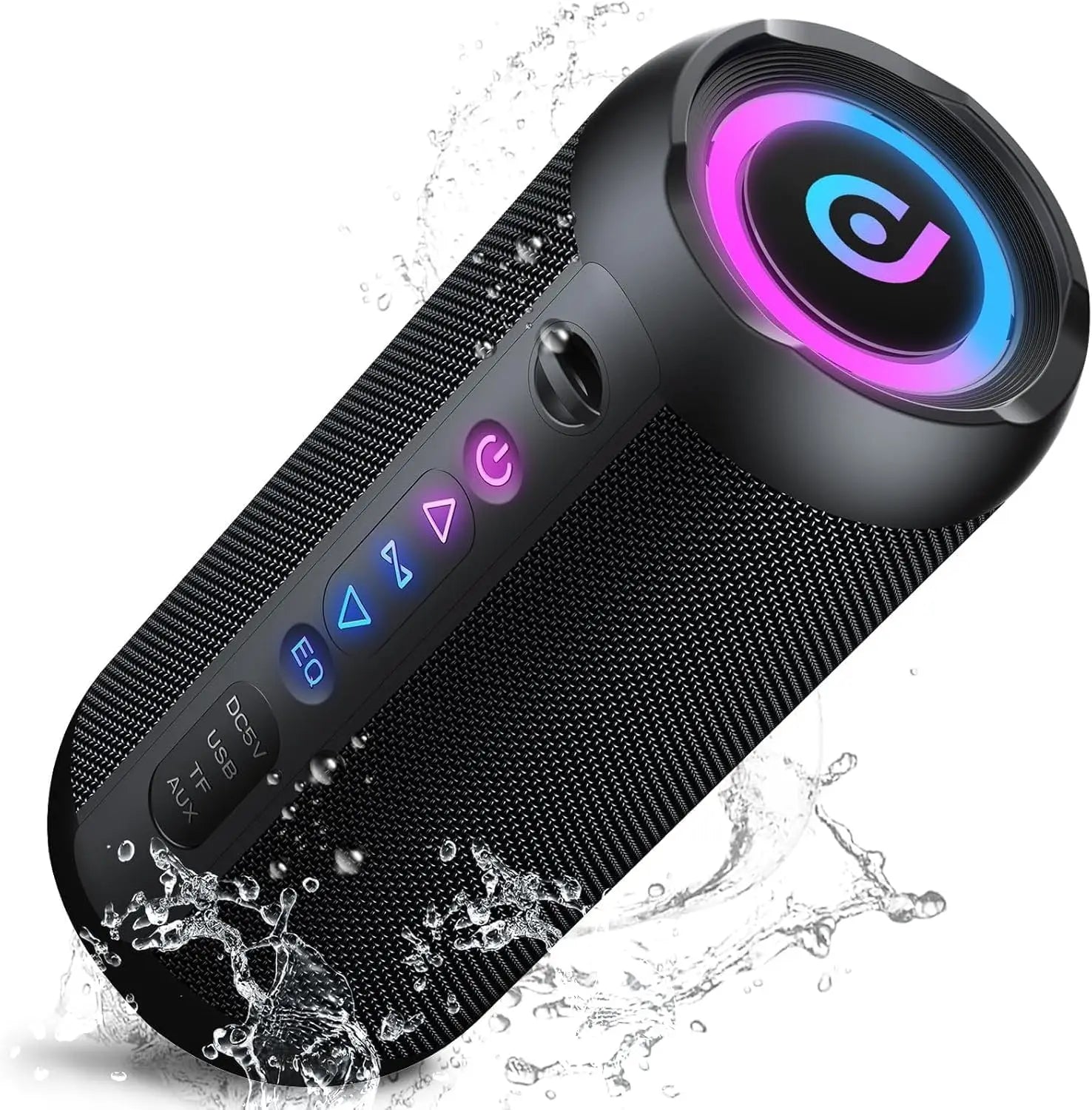 30W Portable Bluetooth Speaker – Deep Bass, RGB Lights, IPX7 Waterproof, 30H Playtime